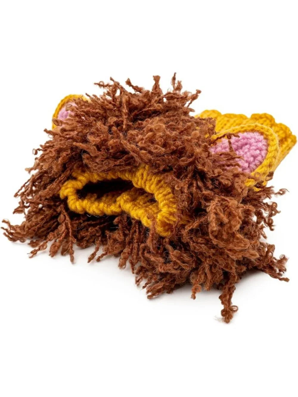 Cozy Knit Lion Mane Dog Snood - Warm Ear Wrap for Pets, Halloween & Winter